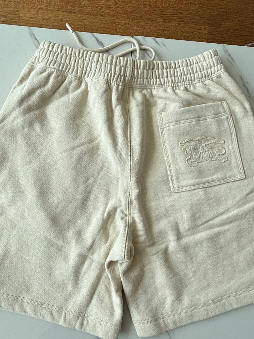 Burberry Cream Equestrian Knight Short (Medium)